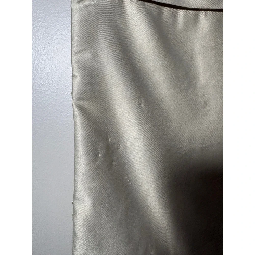 Wamsutta Champagne Gold Ruffle Ribbon Decorative Pillow Sham 14x14 Square Cover